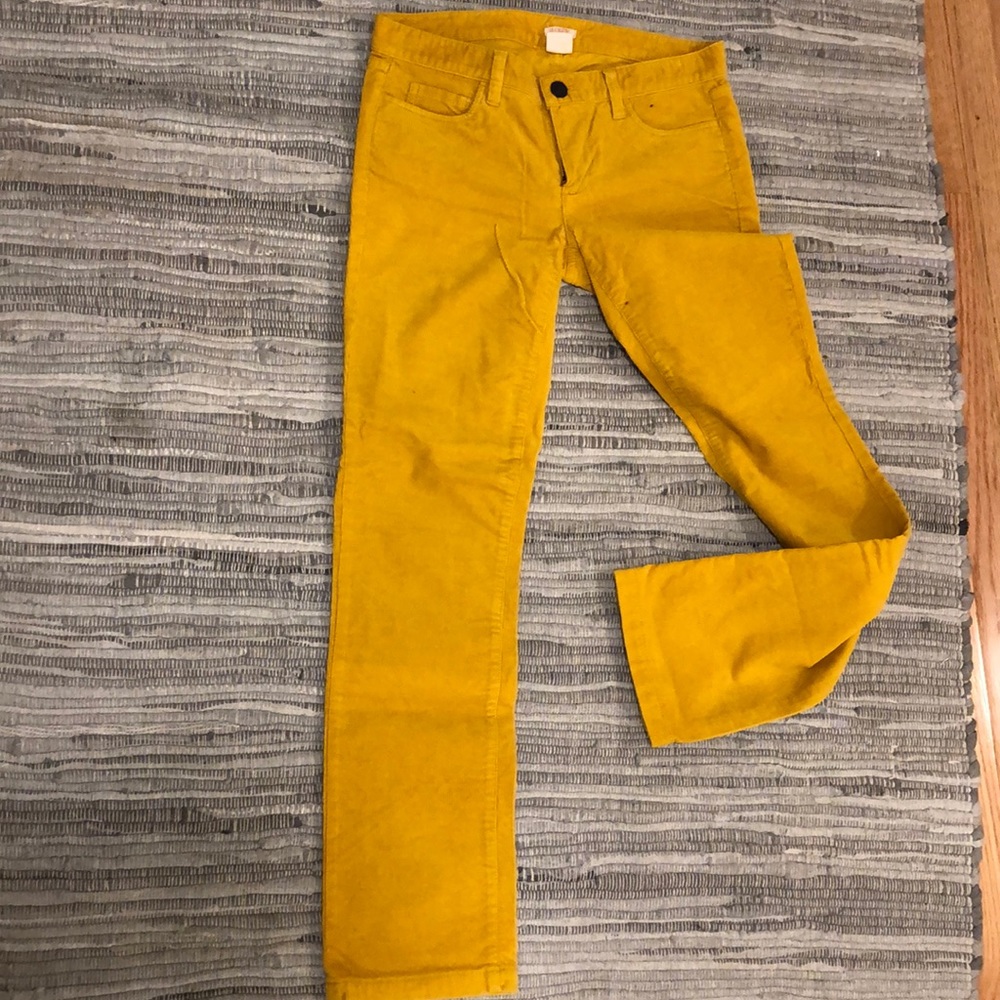 J. Crew Mustard Yellow Corduroys, Size 27S